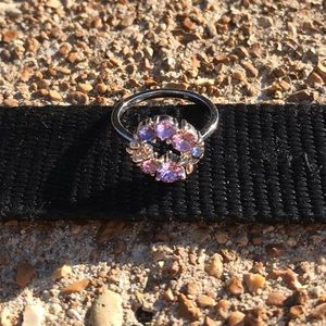 **LAST CHANCE** Floral Wreath Ring with Purple, Pink, and Blue Stones